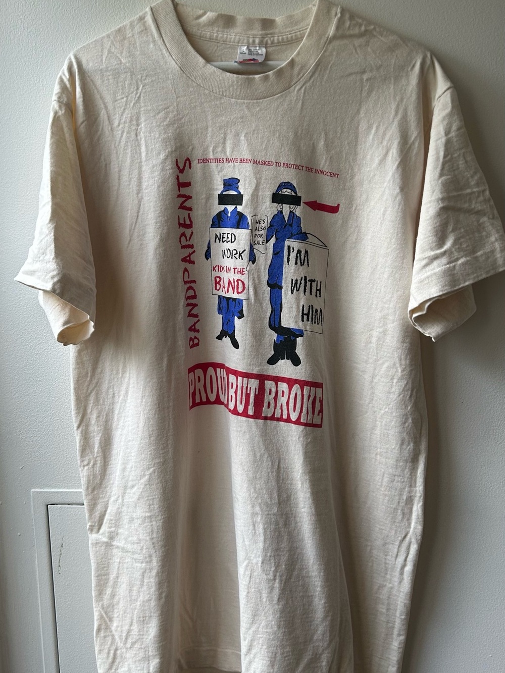 Vintage 90s Band Parent T-shirt Mens L College Grunge Ironic